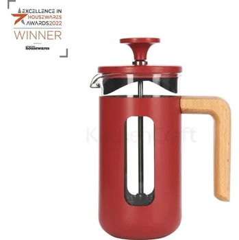 Příprava kávy French press La Cafetière Pisa - na 3 šálky (350 ml), červený