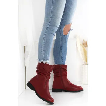 Dámské kozačky Ctogo GOGO Vínové kozačky SG-962-5R Velikost: 39