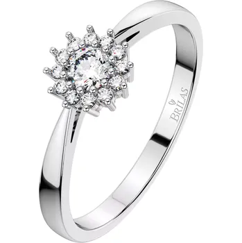 Prsten Angelína Princess W Briliant - zásnubní prsten z bílého zlata