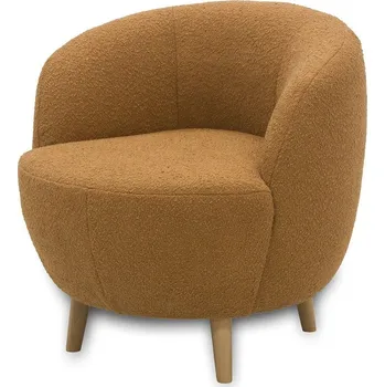 Křeslo Měděné křesílko Justin 72 x 72 x 76 93% polyester, 6% akryl, 1% bavlna, dub