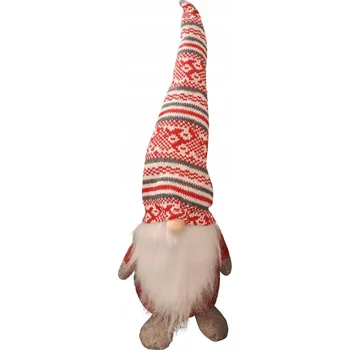 Vánoční dekorace Vánoční skřítek gnóm pod stromeček, hračka Mikuláš, dekorace 53 cm