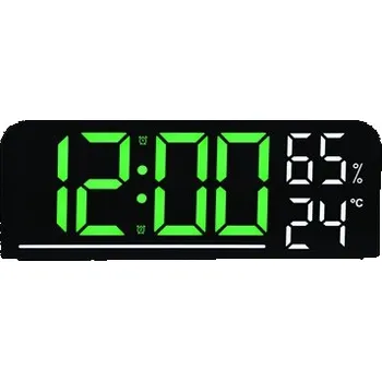 Budík Digitální budík do sítě s teploměrem a vlhkoměrem JVD SB8027.2