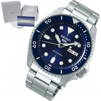 Hodinky AUTOMATICKÉ PÁNSKÉ HODINKY SEIKO KLASICKÉ STŘÍBRNÉ S OCELOVÝM NÁRAMKEM KRABIČKA