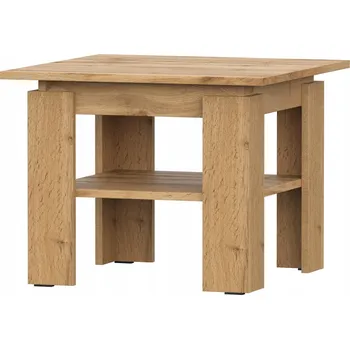 Konferenční stolek KONFERENČNÍ STOLEK SE POLICÍ DUB WOTAN ČTVEREC 55cm DO OBÝVÁKU ZESÍLENÝ RÁMEM