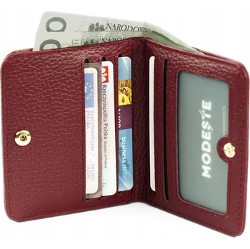 Peněženka Solier kožená peněženka červená - unisex