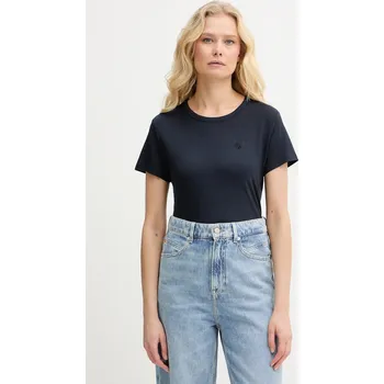 Pánské tričko Tričko s příměsí hedvábí BOSS Eventsa9 50555071 námořnická modř 59X, vel. XL