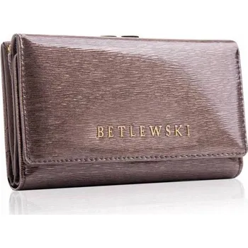 Peněženka Betlewski peněženka z pravé kůže šedá - dámská