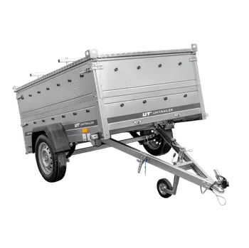 Auto-moto Lehký přívěs na pružinách 200x125 UNITRAILER GARDEN 201/R KIPP s bočnicemi BIS a hliníkovou plachtou