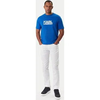 Pánská móda KARL LAGERFELD T-Shirt 755780 561235 Modrá Regular Fit XL