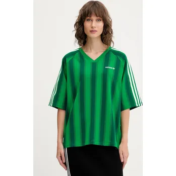 Pánské tričko Tričko adidas Originals Linear Tee JW6022 zelená 77X, vel. XL