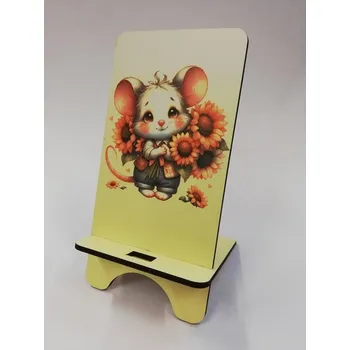 Stojan na telefon - Myška se slunečnicemi