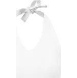 Build Your Brand Dámský top se zavazováním za krk - Bílá | XS