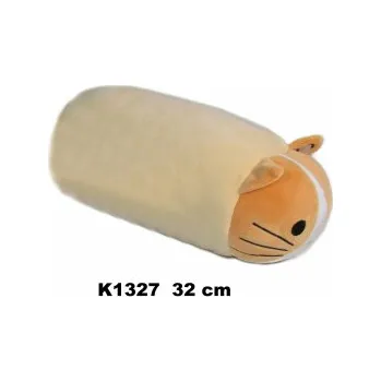 plyšák Plyšák Kočka válec hnědá – 35 cm