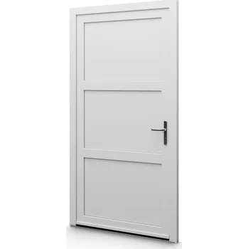 Vchodové dveře ALUPLAST Plastové jednokřídlové hlavní vchodové dveře bílé 07 Otvírání: Levé, Šířka v cm: 85, Výška v cm: 200