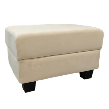 Pohovka Krémový taburet Hendrix 77 x 44 x 50 100% polyester