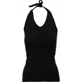 Build Your Brand Elegantní tričko s uvazováním kolem krku Barva: Černá, Velikost: M BY038