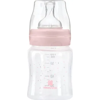 Kojenecká láhev KikkaBoo Kojenecká láhev 120ml 0m+ Hippo Dreams Pink