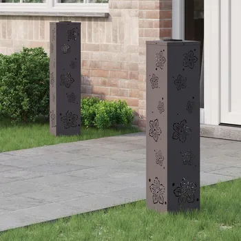 Venkovní osvětlení Solární LED Cestovní Světlo 2 pcs Černá Studeně válcovaná ocel