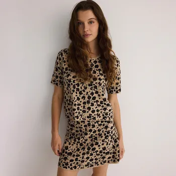 Dámská sukně Reserved - Mini sukně se zvířecím vzorem - vícebarevná - 634BN-MLC - 634BN-MLC-S