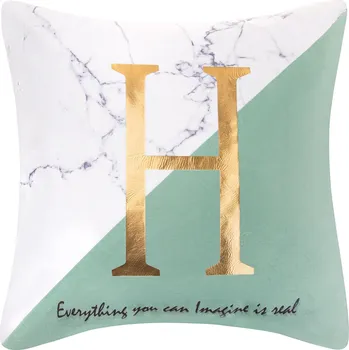 Povlak na dekorativní polštářek Povlak na polštář 45x45 dekorativní ozdobný HOME máta (máta)