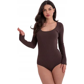 Body Dámské body Basic hladké se širokým žebrováním