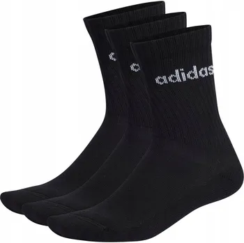 Pánské ponožky adidas Linear Crew 3 páry černé 37-39