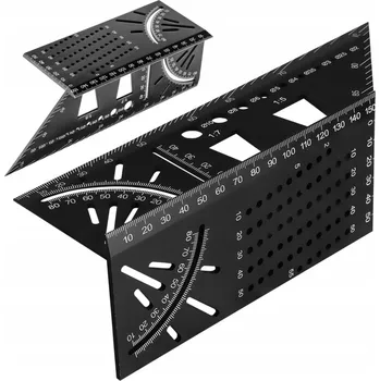 Úhloměr Japonský úhelník NEO hliníkový trojrozměrný 3D