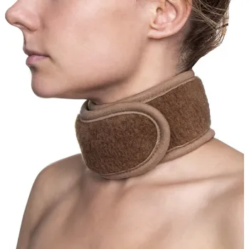 Šála Vlnka Vlněný nákrčník Merino s velbloudí vlnou hnědá