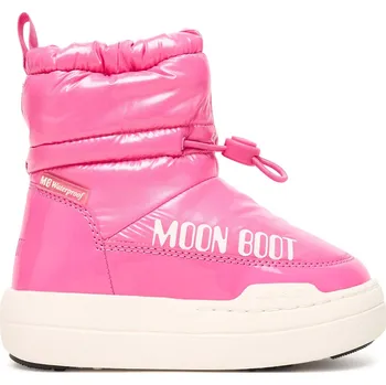 Dívčí sněhule Juniorské vysoké zimní boty MOON BOOT-MB JR PARK TUBE MID GLITTER WP-JR-J001 PINK Růžová 30