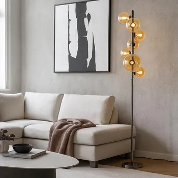 Lampička Brilagi - LED Stojací lampa MILLA 7xG9/3W/230V černý chrom/zlatá