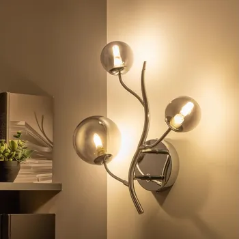 Nástěnné svítidlo Brilagi - LED Nástěnné svítidlo MISTEL 3xG9/3W/230V černý chrom/kouřová