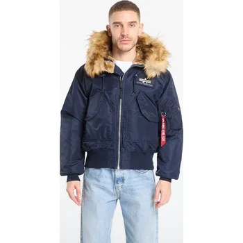 Pánské oblečení Bunda Alpha Industries 45P Hooded Custom Navy XL