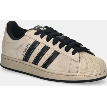 Pánská obuv Semišové tenisky adidas Originals Superstar II, 46 2/3, hnědá, 84X