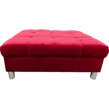 Pohovka Karmínově červený taburet Ina 100 x 40 x 75 100% polyester