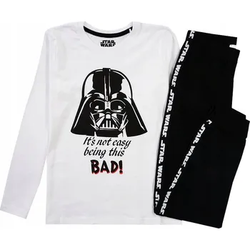 Chlapecké pyžamo CHLAPECKÉ PYŽAMO STAR WARS bavlna DLOUHÝ RUKÁV bílá/černá 152 D011G