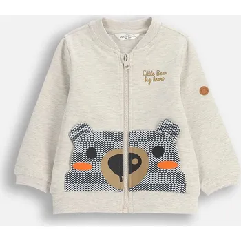 Chlapecká mikina Dětská Mikina Šedá Rozepínací Chlapecká Kojenecká 062 Coccodrillo ZC5