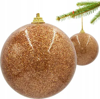 Vánoční dekorace VÁNOČNÍ KOULE PLASTOVÁ BEZPEČNÁ 8CM MICA ZLATÁ