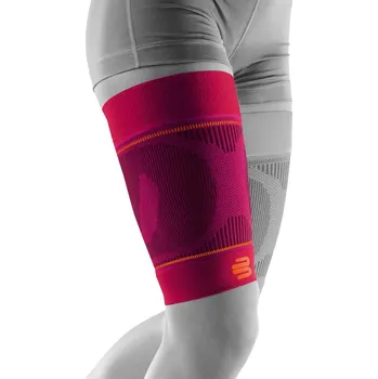 Cyklistické návleky Bauerfeind Sports Sleeves - kompresní stehenní návleky L long - pink