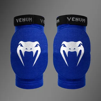 Chránič ruky a předloktí na box a bojový sport Chrániče loktů Venum Kontact - Royal Blue/ Silver Velikost: XL