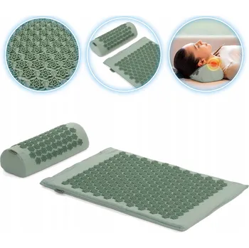 podložka na cvičení Akupresurní podložka TREXO s polštářem TXO-B4Z004-GN zelená 68 x 44 x 2 cm