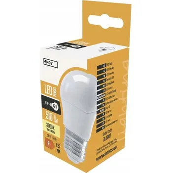 Žárovka LED žárovka Emos ZL3907 E27 6W 230V teplá bílá