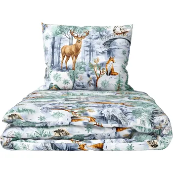 Povlečení POVLEČENÍ VÁNOČNÍ 140x200cm ČESKÉ HRUBÁ BAVLNA