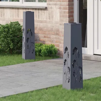 Venkovní osvětlení Solární LED Cestovní Světlo 2 pcs Antracit