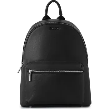 Městský batoh Batoh dámský kožený městský elegantní černý eko kůže Zagatto