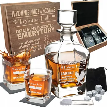 Sklenice Sada na whisky Wyczaruj Dárek 2 sklenice + karafa 0,70 l sklo