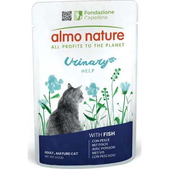 Krmivo pro kočku 12x70g Almo Nature Holistic Urinary Help - s rybou