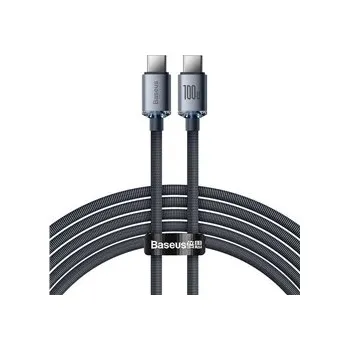 Datový kabel Baseus Crystal Shine Series nabíjecí / datový kabel USB-C / USB-C 100W 2m, černá CAJY000701
