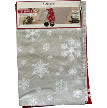 Utěrka Kuchyňské utěrky Smukee 3 kusy 100% Bavlna 40 x 60 cm Vánoční