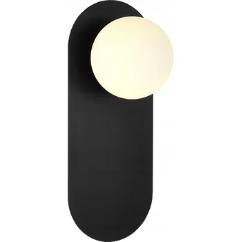 Nástěnné svítidlo ČERNÉ NÁSTĚNNÉ SVÍTIDLO BÍLÁ KOULE nástěnná lampa do ložnice obývacího pokoje TOOLIGHT