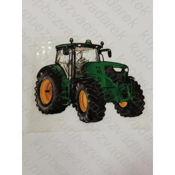 Nažehlovací obrázek na folii - traktor zelený - 8,5 x 10,5 cm